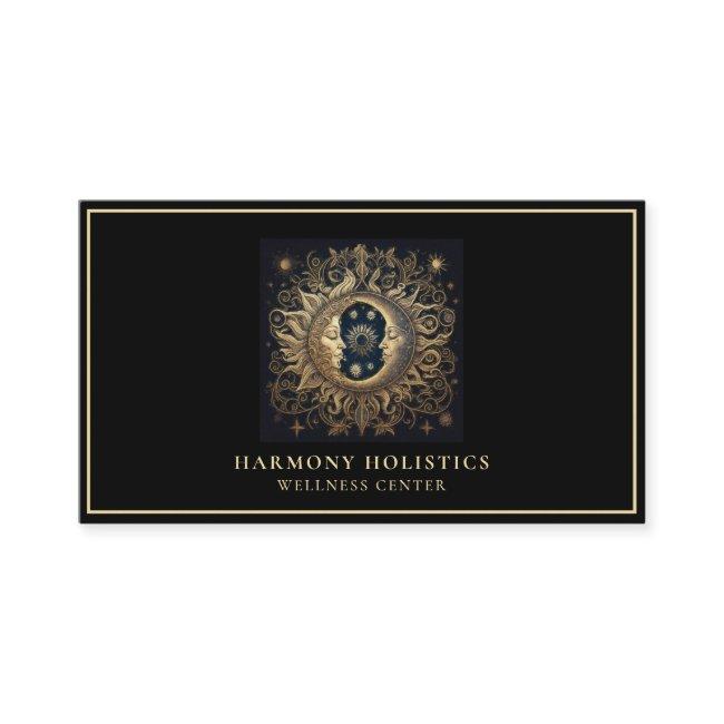Holistic Celestial Moon Sun Gold Black