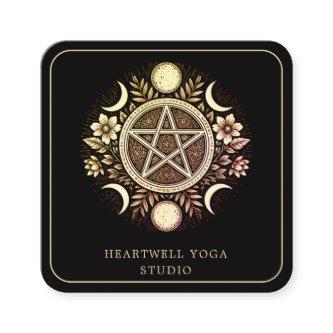 Holistic Celestial Sun Moon Black Square