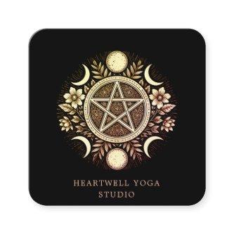 Holistic Celestial Sun Moon Black Square
