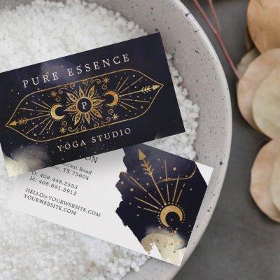 Holistic Celestial Sun & Moon Dark Ink Monogram