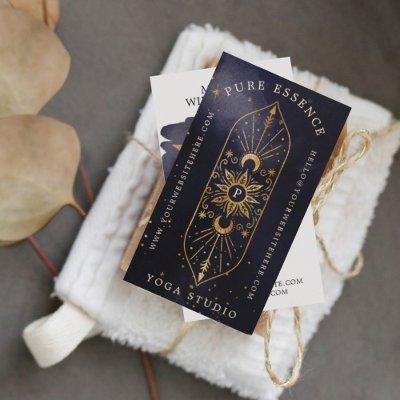 Holistic Celestial Sun & Moon Dark Ink Monogram