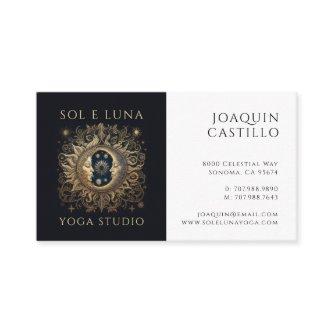 Holistic Celestial Sun Moon Gold Blue Black Yoga