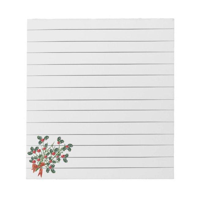 Holly Branch Notepad
