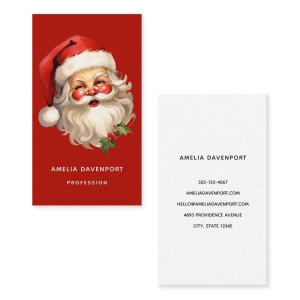 Holly Jolly Santa Claus Retro Christmas