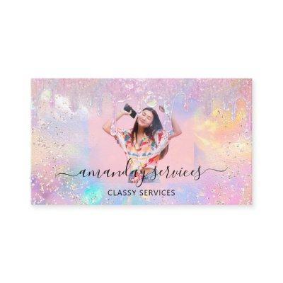 Holograph Boutique Shop Drips QR Logo CustomPhoto