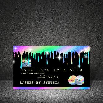 Holograph  Drips Modern Credit Card