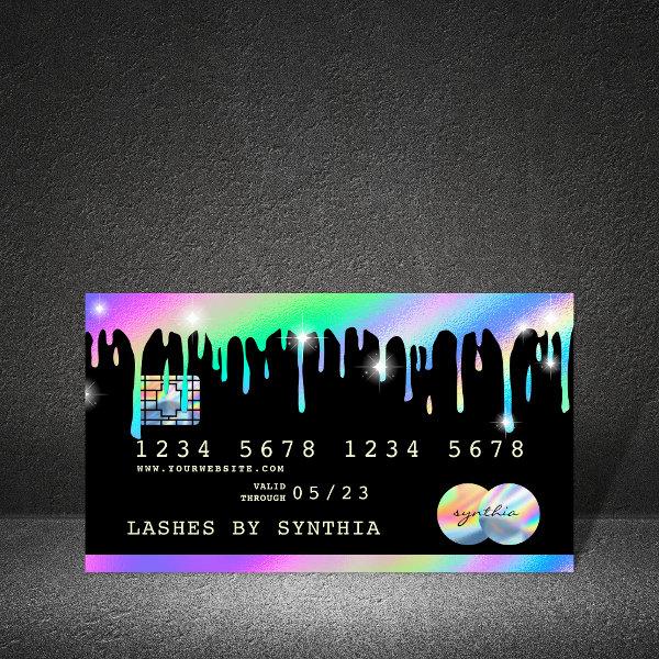 Holograph  Drips Modern Credit Card
