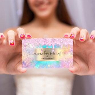 Holograph Makeup Lashes Boutique Gold Pink Drip