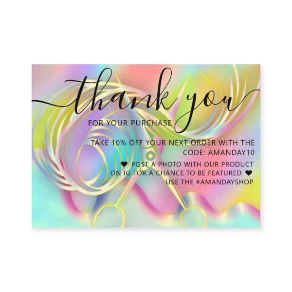 Holograph Shop Thank You Discount Code Hairdresser