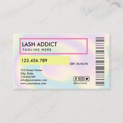 holograph trendy pill bottle lashes package label