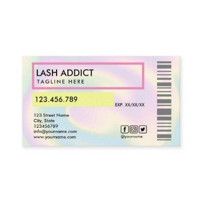 holograph trendy pill bottle lashes package label