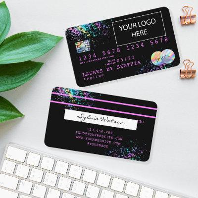 Holograph Unicorn Dripp Credit Card add your logo