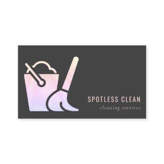 Holographic Bucket Broom Cleaner Cleaning Service