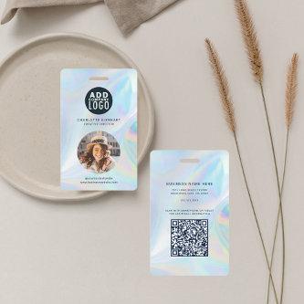 Holographic Business Logo QR Code Photo ID Badge