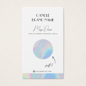 Holographic Candle Scent Card Samples Insert