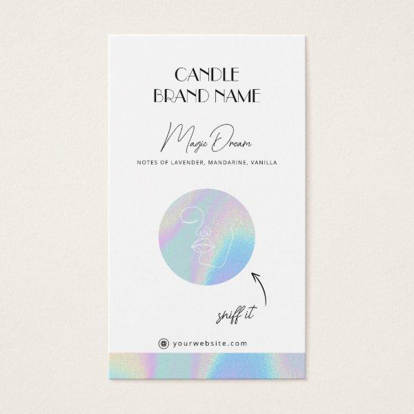Holographic Candle Scent Card Samples Insert