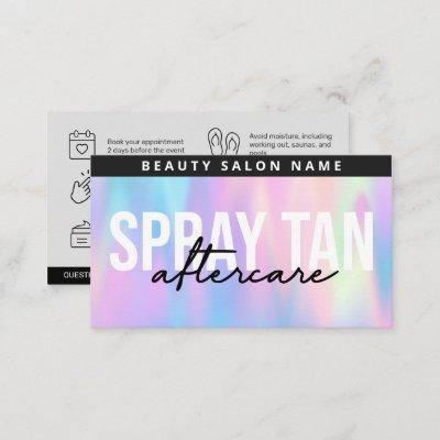 Holographic Editable Sunless Spray Tan Aftercare