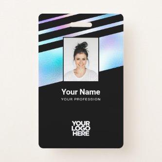 Holographic Employee Photo, Bar Code, Logo, Name Badge