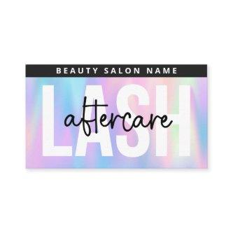 Holographic Eyelash Extensions Lash Aftercare Card