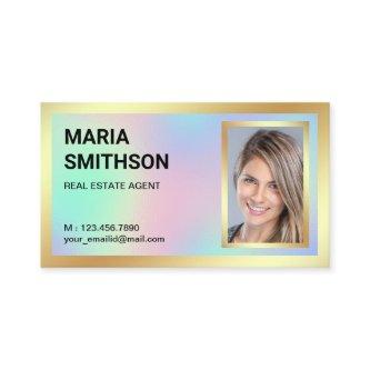 Holographic Gold Foil Real Estate Realtor Photo