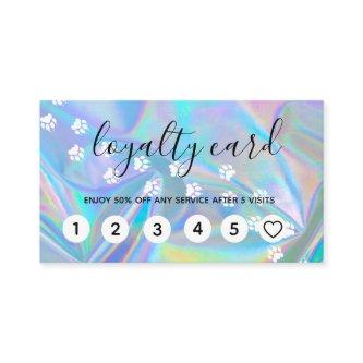 Holographic Grooming Service Loyalty Cards