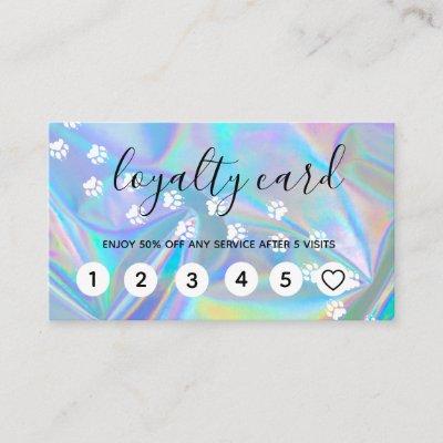 Holographic Grooming Service Loyalty Cards