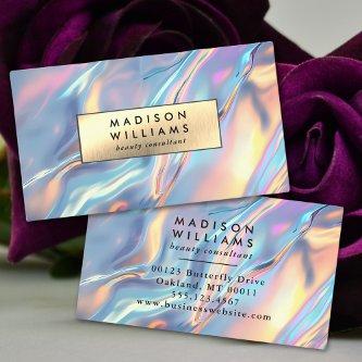 Holographic Iridescent Shimmer Modern