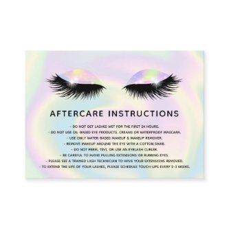 Holographic lashes Beautiful  Eye Aftercare Referral Card