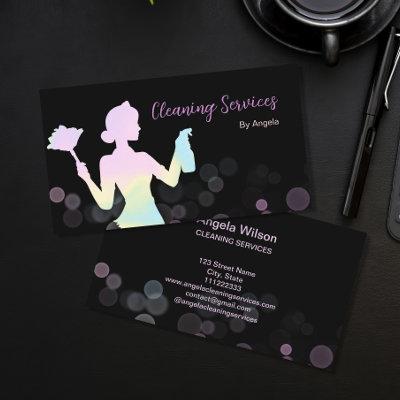 Holographic Maid Cleaning Services Sparkling Chic
