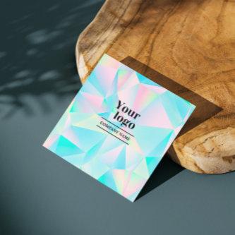 Holographic Modern Bold Social Media Follow Us  Square