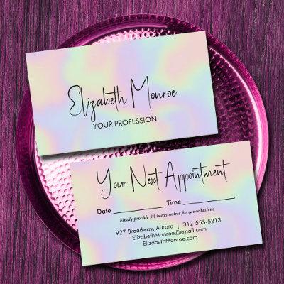 Holographic Opal Gemstone Appointment Card