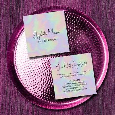 Holographic Opal Gemstone Appointment Card