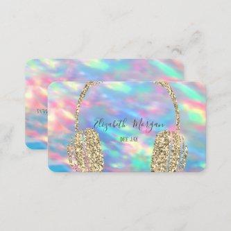 Holographic Opal Glitter Headphone DJ