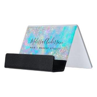 Holographic Opal Stone Glitter  Desk  Holder