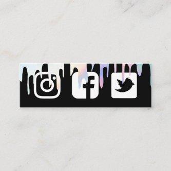 Holographic Paint Drip Instagram Facebook Twitter Mini