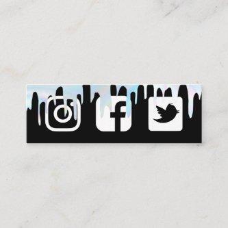 Holographic Paint Drip Instagram Facebook Twitter Mini