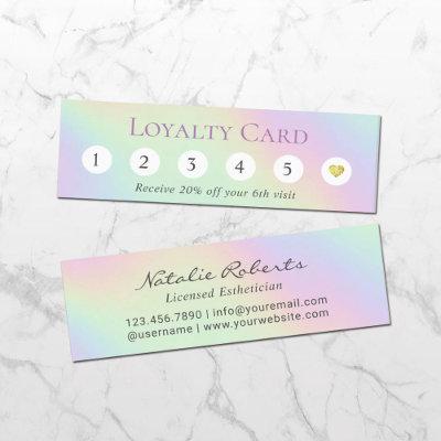 Holographic Pastel 6 Punch Customer Loyalty