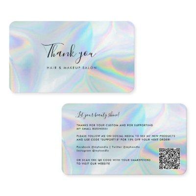 Holographic QR Code Brand Owner Thank You