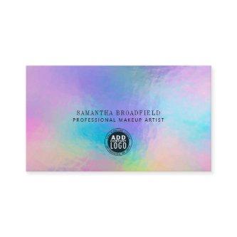 Holographic Script Modern Brand Logo Iridescent