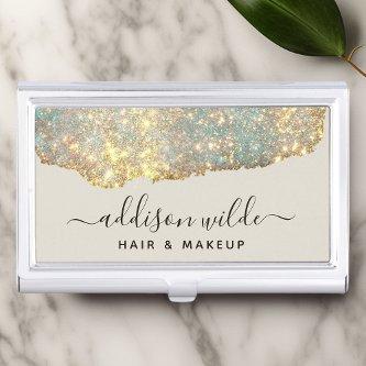 Holographic Signature Script Modern Glam Glitter  Case