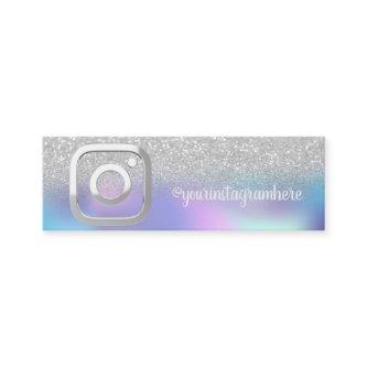 Holographic Silver Bokeh Instagram Social Media Mini