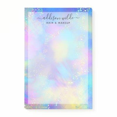 Holographic Sparkle Opal Iridescent Business Post-it Notes