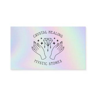 Holographic spiritual crystal healer mystic hands