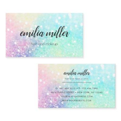 Holographic Unicorn Makeup Hair Glitter Glam
