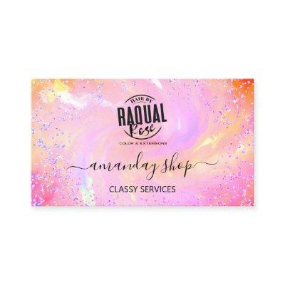 Holographic Unicorn  QR Code Logo Pink  Shop