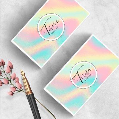 Holographic Waves Rainbow Pastel ID564