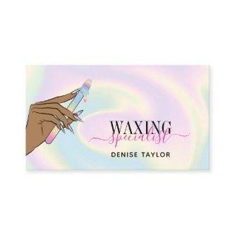 holographic woman hand waxing depilation wax busin