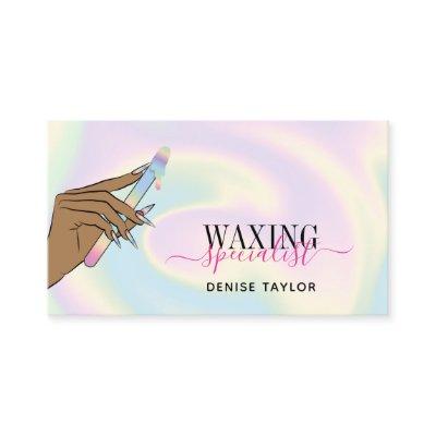holographic woman hand waxing depilation wax busin