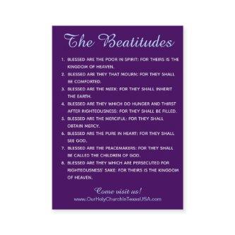 Holy Scripture Matthew 5 Beatitudes Hand Out