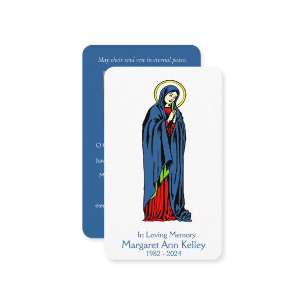 Holy Virgin Mary Catholic Prayer Card